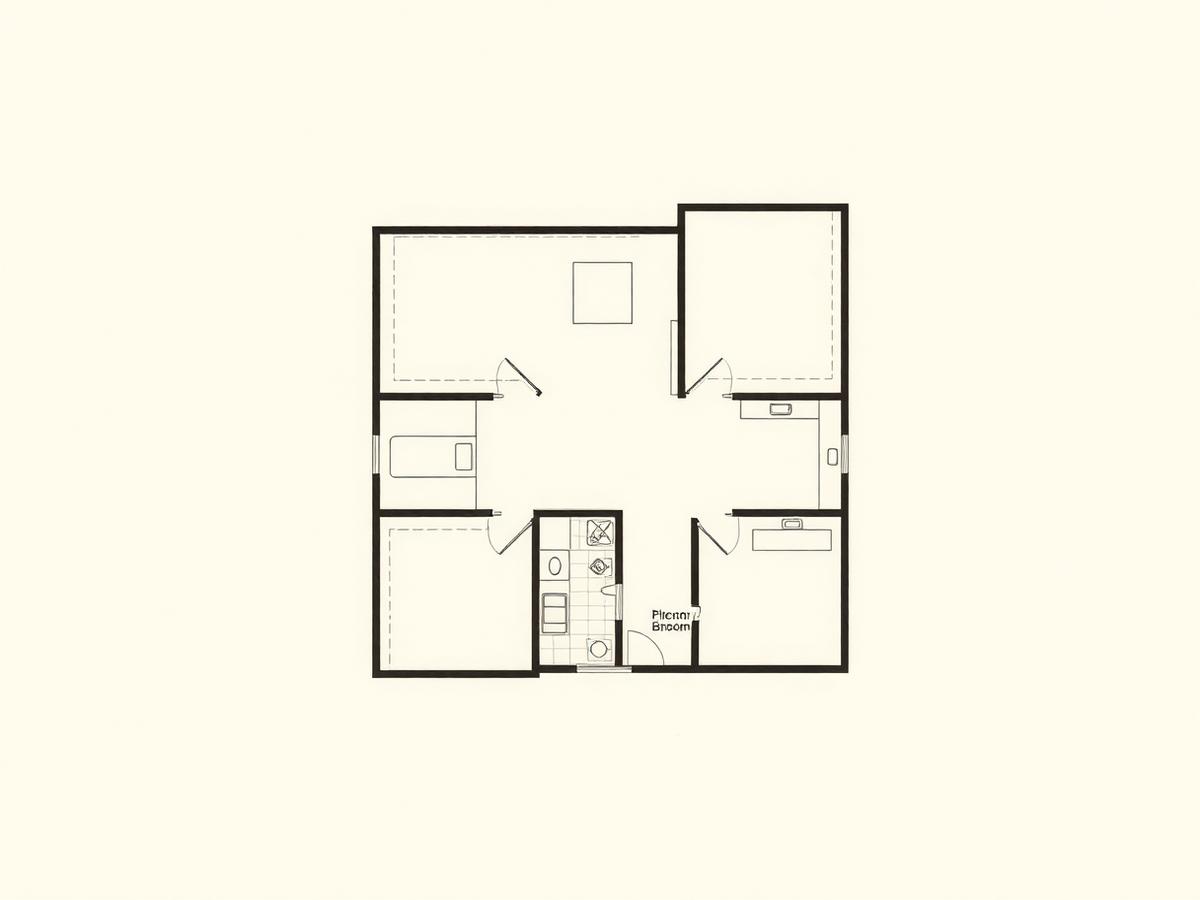 Floorplan drawing for a custom home design